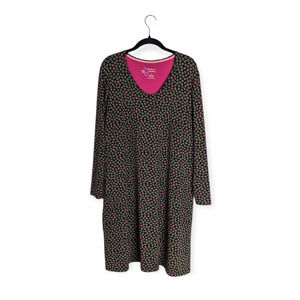 Gudrun Sjoden Black Dress with Pink Dots